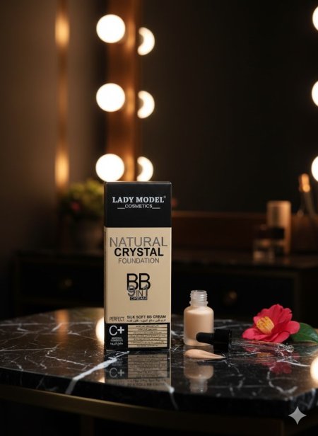Lady Model Natural Crystal Foundation BB 9 in 1 Cream - كريم بي بي "ليدي موديل" 9 في 1 - فاونديشن كريستال طبيعي