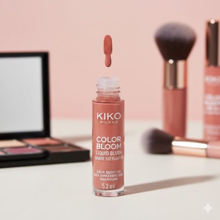 KIKO MILANO Color Bloom Liquid Blush - Shade 102 Float On - أحمر خدود سائل "كلر بلوم" من كيكو ميلانو - درجة 102 Float On