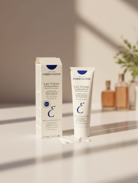 ✨ Embryolisse Lait-Crème Concentré: سر جمال عارضي الأزياء بين يديكِ! هل تبحثين عن المنتج "المعجزة" الذي يغنيكِ عن عشرات المستحضرات؟ إليكِ الكريم الفرنسي الشهير الذي لا يخلو منه حقيبة أي خبير تجميل عالمي.